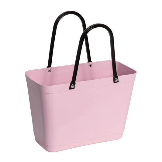 Small Dusty Pink Hinza Bag - Green Plastic | Avisons