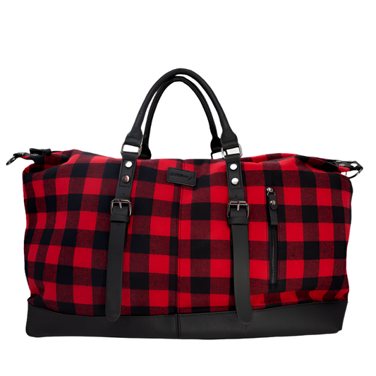 Waikawa Red Check Overnight Bag