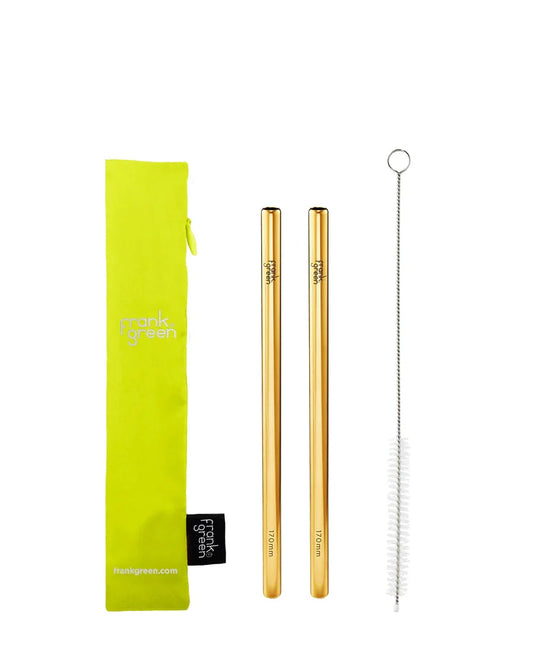 Frank Green 170mm Reusable Straw pack - Neon Yellow