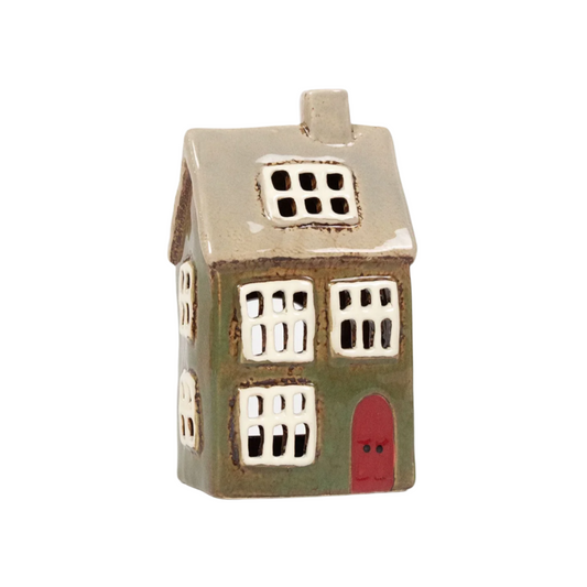 Alsace Christmas Tea Light House - Green | French Country