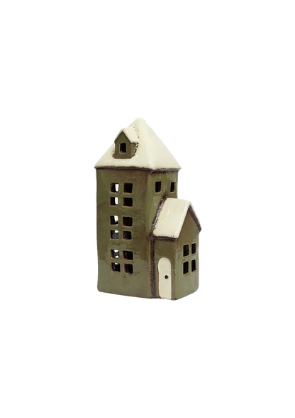 Alsace Tea Light House Parish - Olive Green | French Country