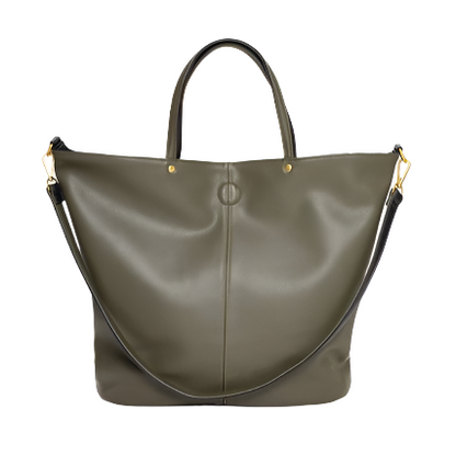 Hartley Reversible Tote - Black & Khaki