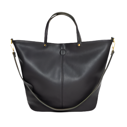 Hartley Reversible Tote - Black & Khaki