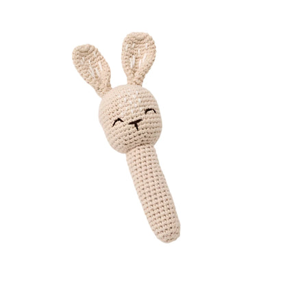 Crochet Bunny Rattle - Sand