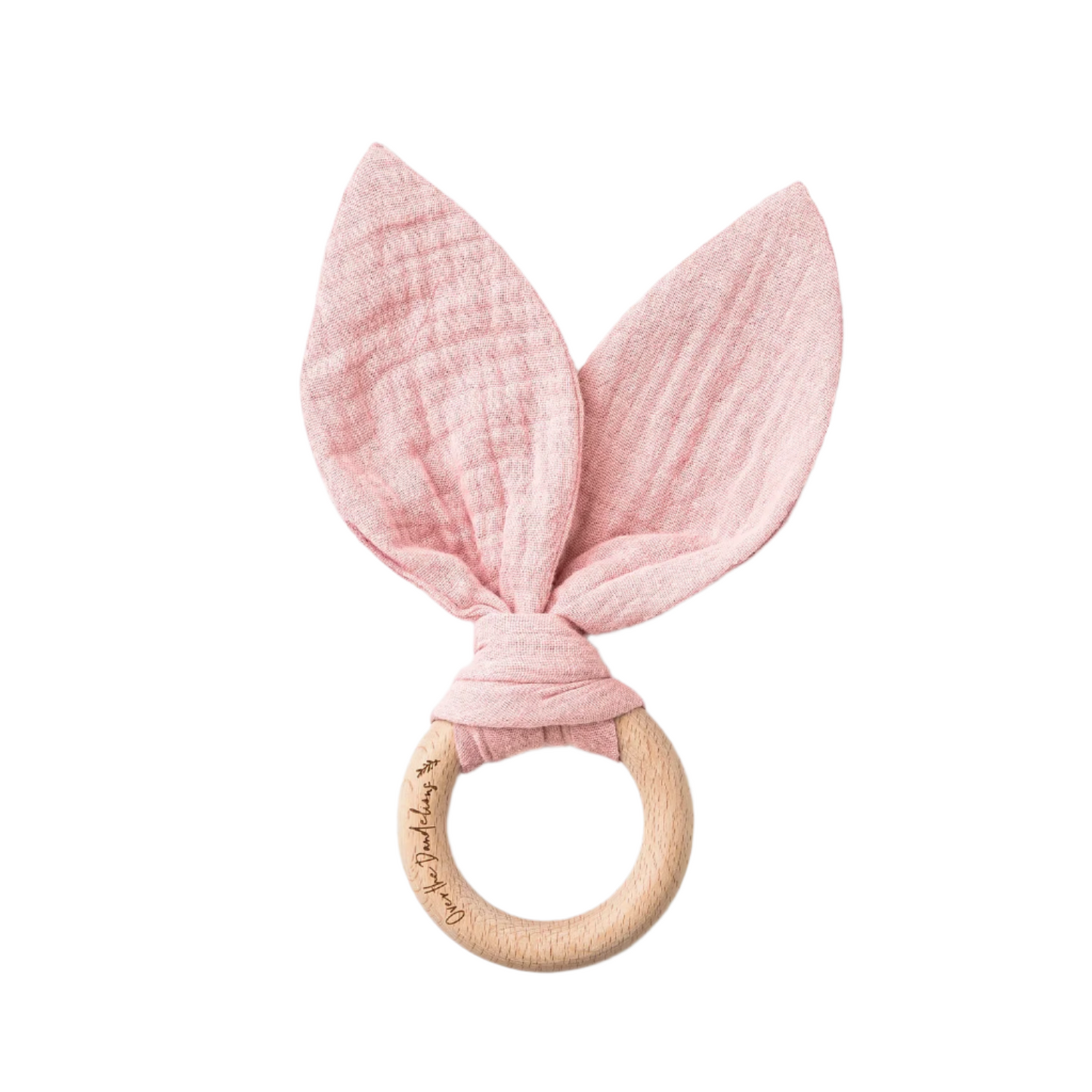 Organic Bunny Ears Teether - Blush Pink | Over The Dandelions | Wellington