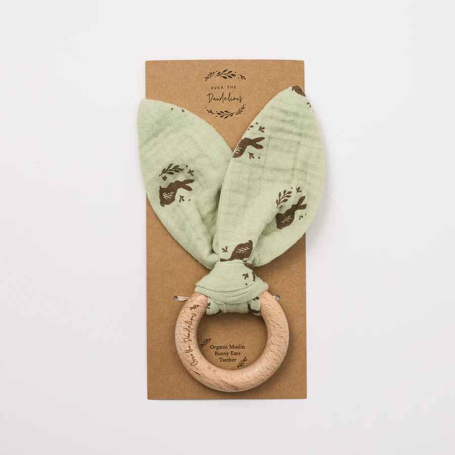 Organic Bunny Ears Teether - Meadow