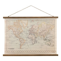 Vintage World Map Canvas Print