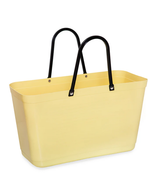 Large Lemon Hinza Bag - Green Plastic | Avisons