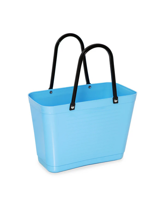 Small Light Blue Hinza Bag - Green Plastic