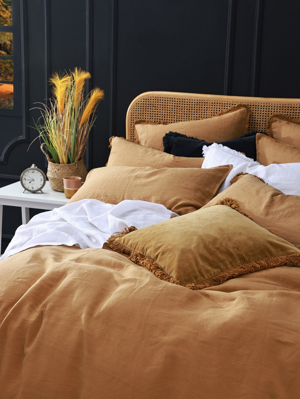 Laundered Linen Duvet Set - Cumin | MM Linen | Avisons