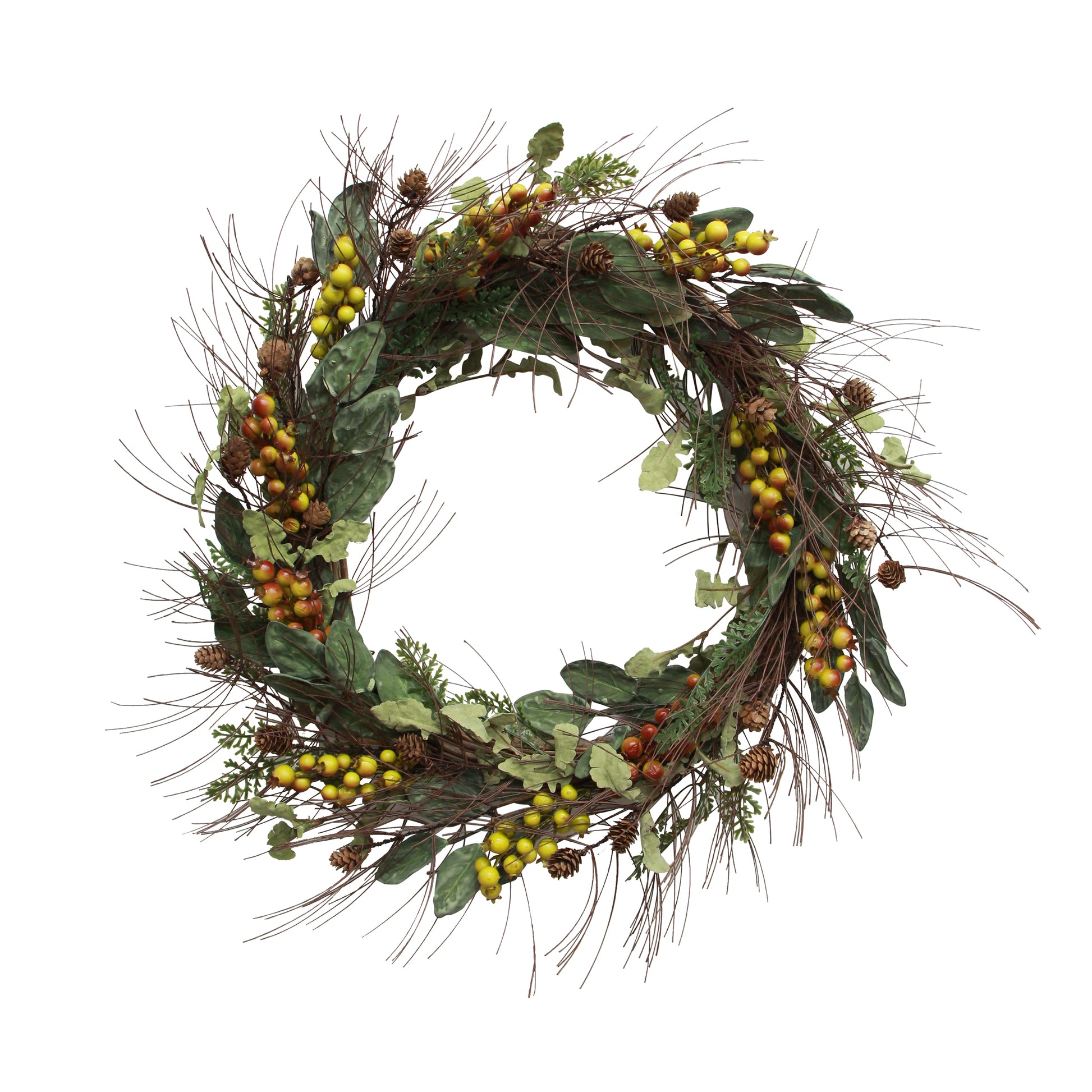 Foraged Green Berry Wreath | French Country | Avisons