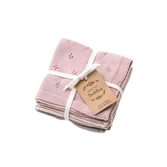 Washcloth Organic set of 3 - Dusk