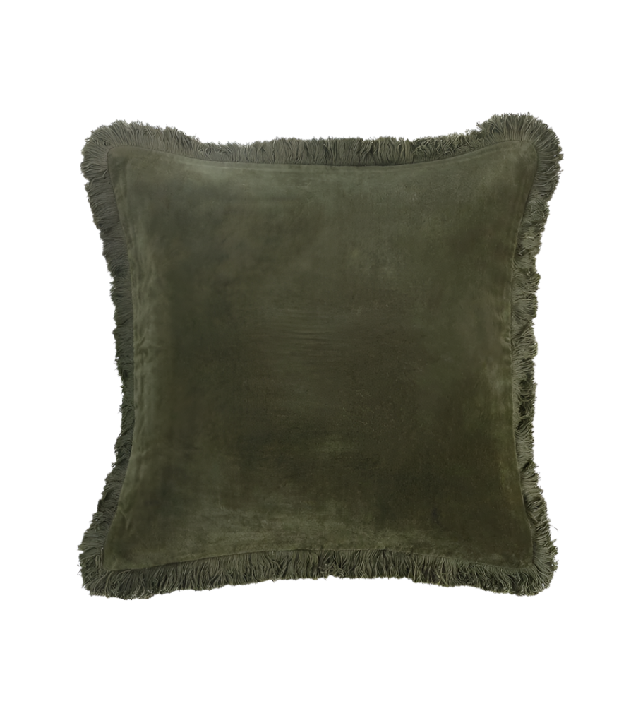 Sabel Cushion - Olive | MM Linen | Avisons