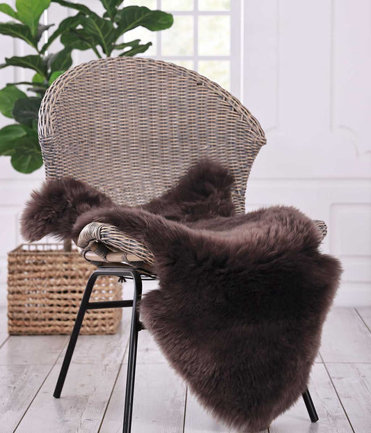 NZ Wool Sheepskin Rug - Chocolate | MM Linen | Avisons