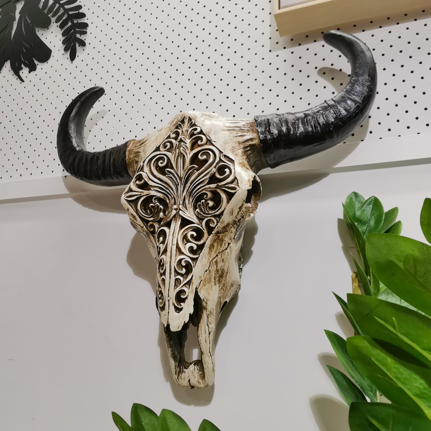 Wall Hanging Carved Bulls Head | Avisons NZ