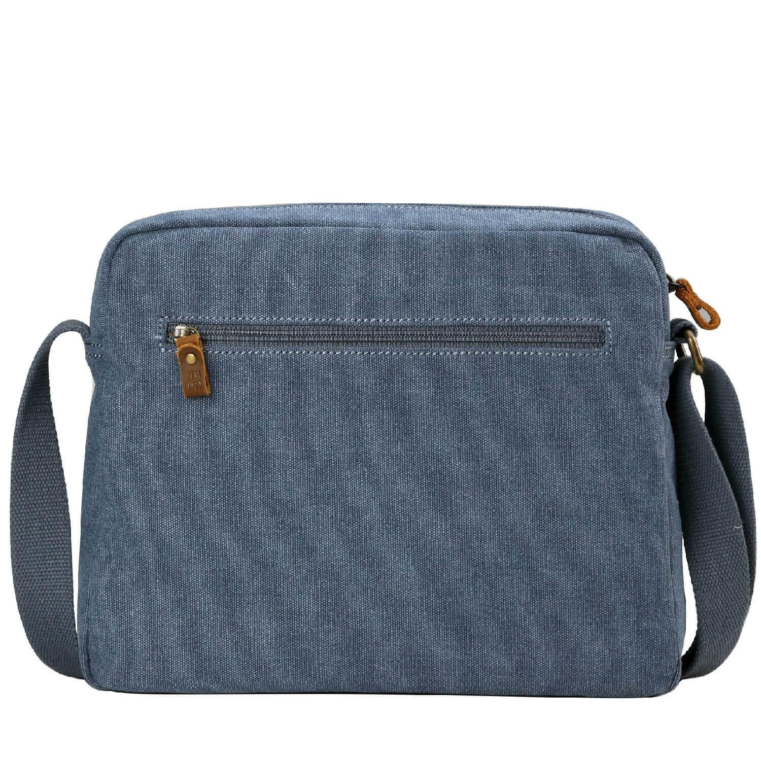 Classic Zip Top Satchel - Blue | Troop London NZ