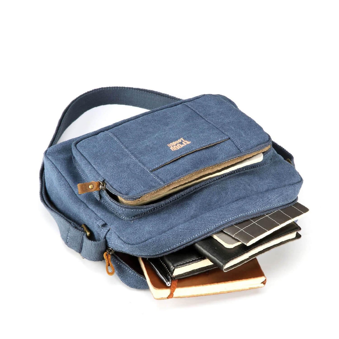 Classic Zip Top Satchel - Blue | Troop London NZ