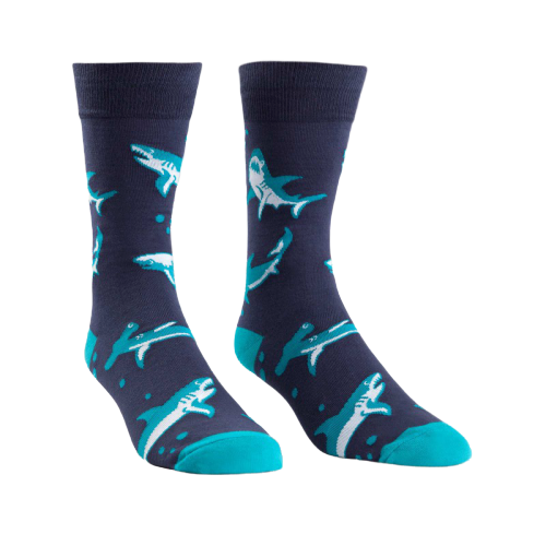 Men's Crew Socks - Shark Attack