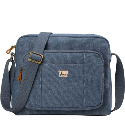 Classic Zip Top Satchel - Blue | Troop London NZ